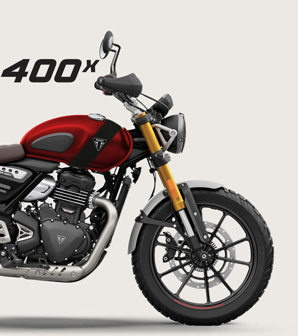 triumph scrambler 400x lava red satin wheel