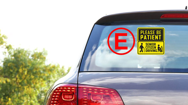 why e sticker pasted on cars