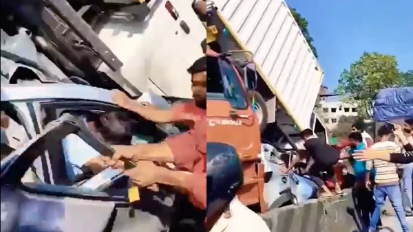 Renault triber crashed Renault triber crashed