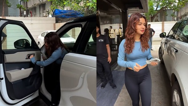 avneet kaur spotted in range rover velar