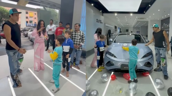 Kashmera Shah And Krushna Abhishek Buys Bollywood s First BYD Electric Sedan Kashmera Shah And Krushna Abhishek Buys Bollywood s First BYD Electric Sedan