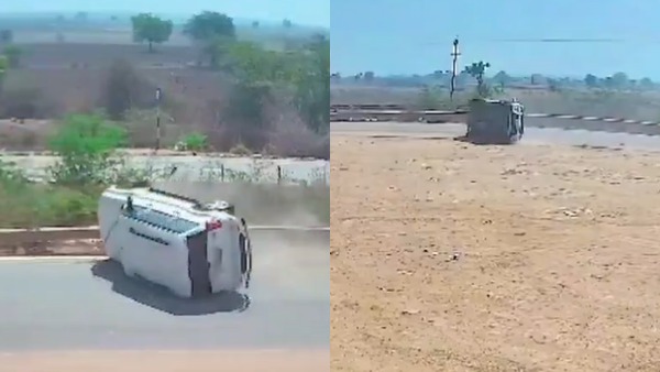 scorpio crashed avoid hitting cow