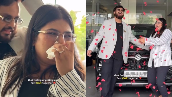 Couple Gets Emotional During Delivery Of Their First Car Maruti Suzuki Fronx Social Media Reacts