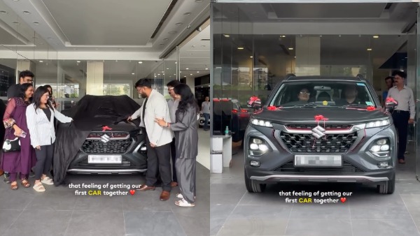 Couple Gets Emotional During Delivery Of Their First Car Maruti Suzuki Fronx Social Media Reacts