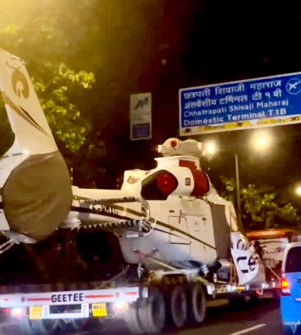 Mukesh Ambani s Airbus H160 Helicopter Being Transported On A Trailer