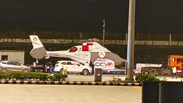 Mukesh Ambani s Airbus H160 Helicopter Being Transported On A Trailer