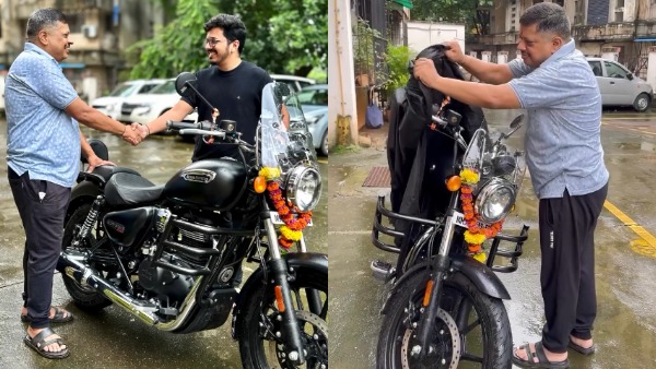 Son Gifted Father A Royal Enfield Meteor 350 Video Goes Viral on Social Media Son Gifted Father A Royal Enfield Meteor 350 Video Goes Viral on Social Media
