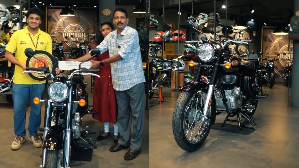 Son Surprises His Father Gifting Royal Enfield Bullet 350