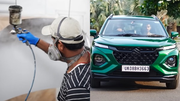 Maruti Suzuki fronx painted Lamborghini green shade