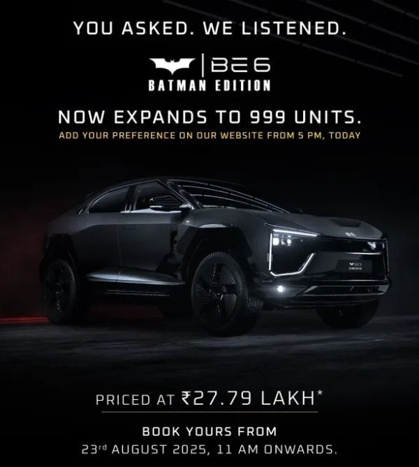 mahindra be 6 batman edition