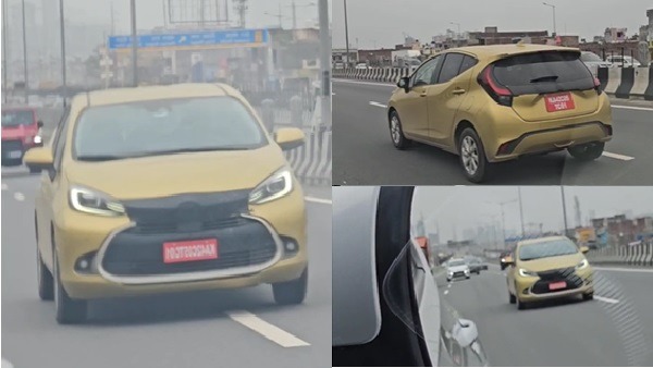toyota aqua hybrid spotted testing in india toyota aqua hybrid spotted testing in india