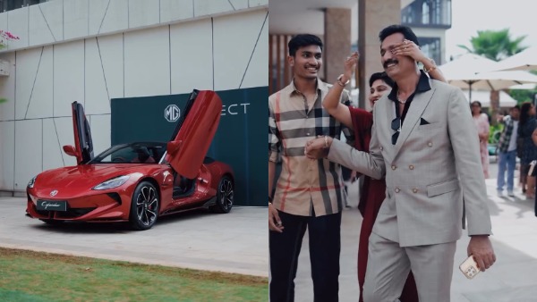 Wife Surprises Husband Gifting Him India s First MG Cyberster Electric Sports Car