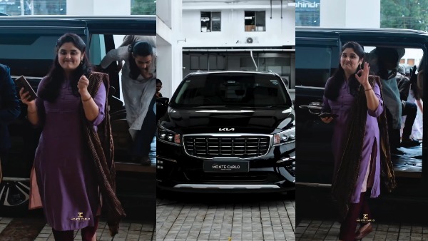 Actress Sajitha Betty Welcomes New Kia Carnival Luxury MPV To Her Family Actress Sajitha Betty Welcomes New Kia Carnival Luxury MPV To Her Family
