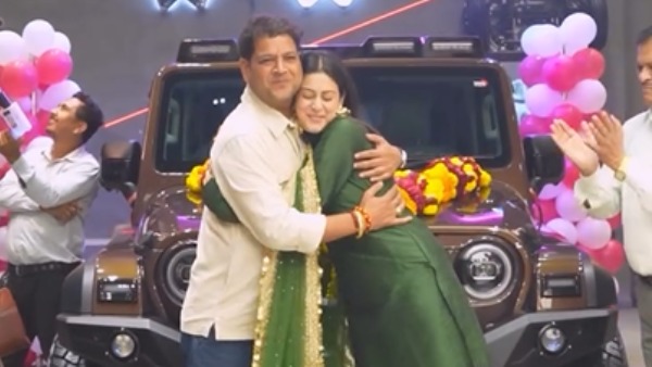 isha Malviya gifted thar roxx to father isha Malviya gifted thar roxx to father