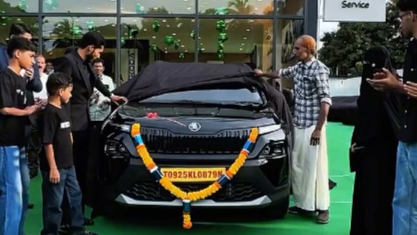 kerala man named skoda kylaq gets car gift