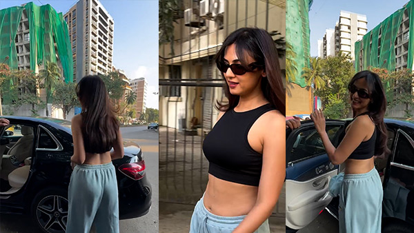 sonal Chauhan spotted in Mercedes benz e class