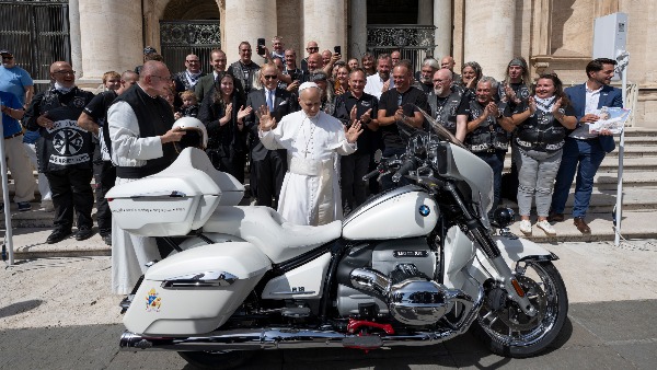 bmw bike signed by pope bmw bike signed by pope