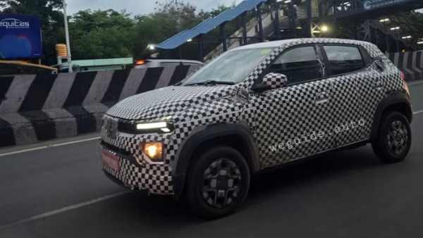 renault kwid facelift spy images