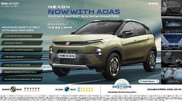 Tata Nexon SUV Launched With ADAS Safety Tech Red Dark Edition Added To The Lineup