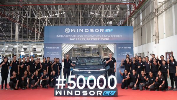 mg windsor ev 50k sales milestone