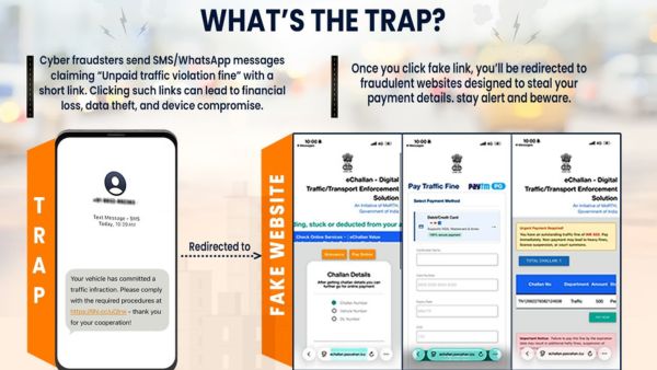 fake traffic challan apk scam