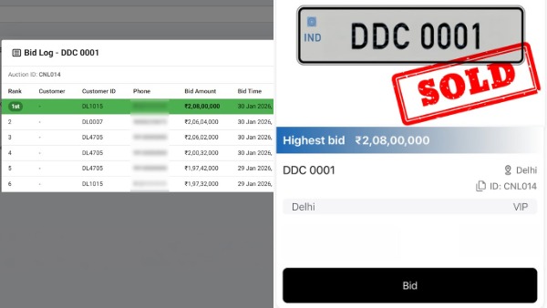 costliest number plate india ddc 001
