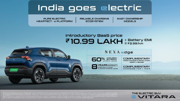 Maruti Suzuki e Vitara Electric SUV Launched In India Price Starts From Rs 10 99 Lakh