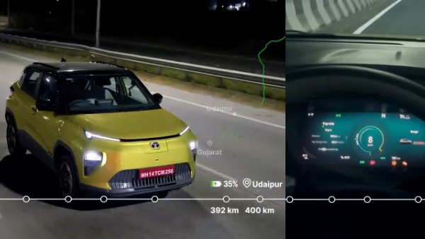 tata punch ev facelift range test