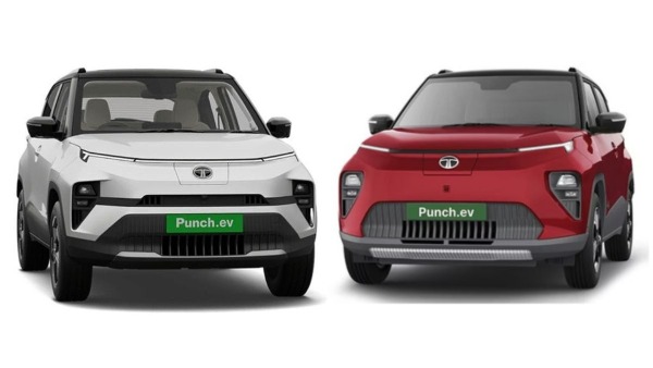 tata punch ev facelift vs old exterior