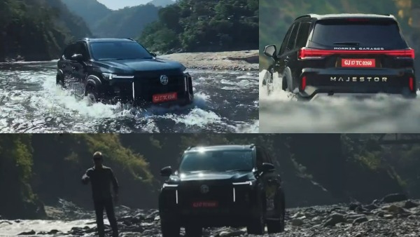 MG Majestor SUV Shows Off Water Wading Capacity In River Ganga MG Majestor SUV Shows Off Water Wading Capacity In River Ganga