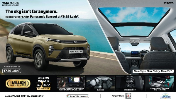 New Tata Nexon Pure Plus PS Variant Launched In India With Panoramic Sunroof