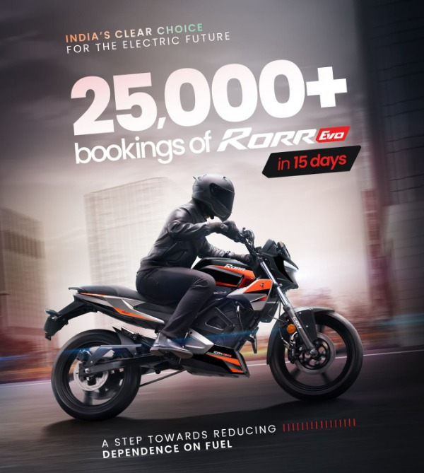 Oben Rorr Evo Electric Bike Booking Surpasses 25 000 Units In 15 Days