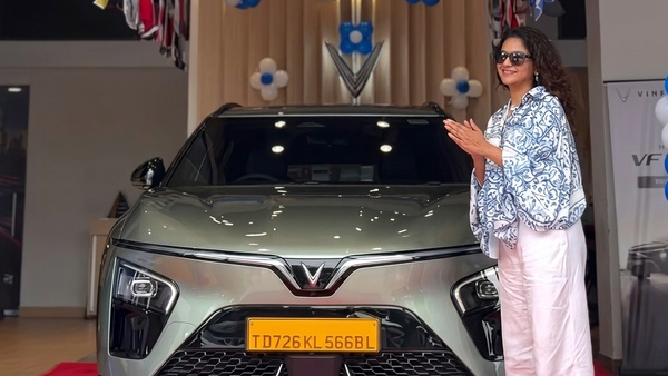 poornima indrajith buys vinfast vf 7