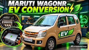 எலெக்ட்ரிக் காராக மாற்றப்பட்ட 17 ஆண்டுகள் பழைய மாருதி வேகன் ஆர்... செலவு ரூ.2.25 லட்சம் மட்டுமே!!