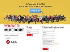 ஹீரோ மோட்டோகார்ப்பின் அலுவல் இணையதளம் மூலமாகவும் வாகனங்கள் வாங்கலாம்