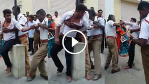 ஹெல்மெட் அணியாமல் வந்த இளைஞரை பிடித்து ரவுண்டு கட்டி அடித்த போலீசார்!