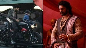 டிரம்ப் பைக்கை ஓட்டிய பாகுபலி - வைரலாகும் புகைப்படம்