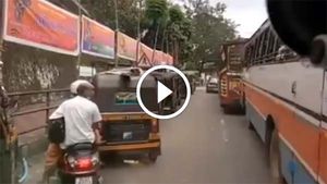 சிட்டி டிராப்கில் 60 கி.மீ. வேகத்தில் விரைந்த ஆம்புலன்ஸ்... பதபதைக்க வைக்கும்  வீடியோ காட்சிகள்