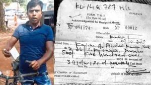 சைக்கிளில் வந்தவருக்கு 'ஓவர் ஸ்பீடு, ஹெல்மெட்' அபராதம்!! வலுக்கட்டாயமாக பணத்தை பிடுங்கிய போலீசார்