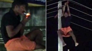 பைக்கில் இருந்து சாவியை எடுத்ததால் போலீசாரை அலற விட்ட இளைஞர்.. எங்க தலைக்கு தில்ல பாத்தியா..