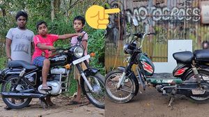 இந்த பைக் இவ்ளோ கம்மி உயரம் கிடையாதே... ராயல் என்பீல்டு புல்லட்டாக மாறிய டிவிஎஸ் எக்ஸ்எல்100!