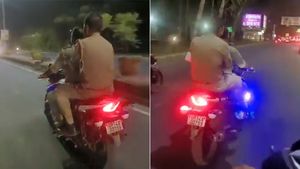 காவலர்களை கிமீ கணக்கில் விரட்டி சென்ற இளைஞர்கள்.. சைரன் போட்டு தப்பிய போலீஸார்கள்.. அதிர வைக்கும் வீடியோ!