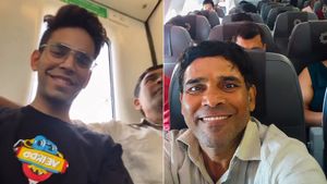 கல் நெஞ்சுகாரங்க கூட கரைஞ்சிருவாங்க!! விமானத்தில் ஒருமுறைகூட போகாத அப்பா... இப்படியொரு மகன் கிடைக்கனும்!
