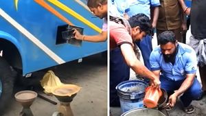 60 லிட்டர் டேங்கில் 61 லிட்டர் பெட்ரோல் நிரம்பிய அதிசயம்! இது என்னடா உலகமகா  உருட்டா இருக்குது!