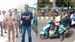 ரோட்டுல சும்மா போயிட்டு இருந்தவங்களுக்கு வம்படியா கூப்பிட்டு ஹெல்மெட்டை வழங்கிய நடிகர்! கொடை வள்ளலா இருப்பாரோ!