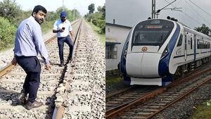 டிரைவர் மட்டும் பார்க்கவில்லை என்றால் இரயிலின் கதை காலி!! பிரதமர் மோடி வந்த நாளிலா இப்படியெல்லாம் நடக்கும்?