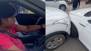 கியரை கூட மாத்த தெரியல! புத்தம் புது காரை விபத்தில் நொறுக்கிய பெண் அவங்களா! உண்மை தெரிஞ்சா ஷாக் ஆயிருவீங்க!