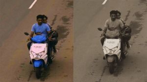 ஸ்கூட்டரில் ஹெல்மெட் அணியாமல் சென்றவருக்கு ரூ86,500 அபராதம்! வண்டிய வித்தா கூட இவ்வளவு பணம் வராது!