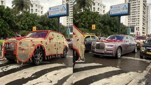 ஊர்வலத்திற்கு பயன்படுத்தப்பட்ட கார் மேலே இருந்தது தங்கமா? இந்தியாவின் பெரும் பணக்காரர் என்பத நிரூபிச்சுட்டாங்க