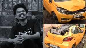 படப்பிடிப்பின்போது விபத்தில் சிக்கிய பிரேமலு பட நடிகர் பயணித்த வாகனம்.. தெய்வம் மாதிரி காப்பாற்றிய கார்!